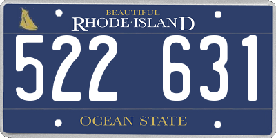 RI license plate 522631