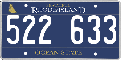 RI license plate 522633