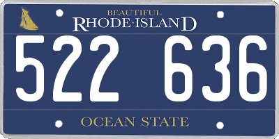 RI license plate 522636