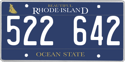 RI license plate 522642