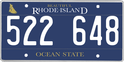 RI license plate 522648