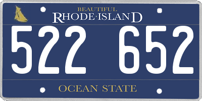 RI license plate 522652