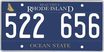 RI license plate 522656