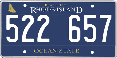 RI license plate 522657