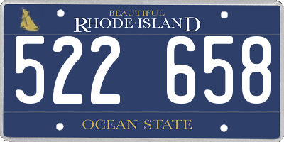 RI license plate 522658