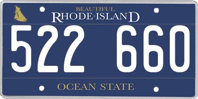 RI license plate 522660