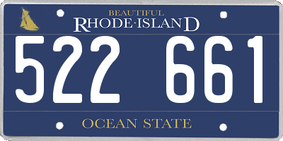 RI license plate 522661
