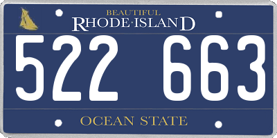 RI license plate 522663