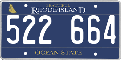 RI license plate 522664