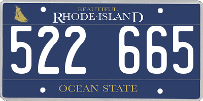 RI license plate 522665