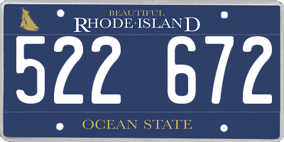 RI license plate 522672