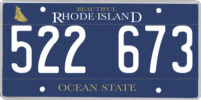 RI license plate 522673