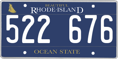 RI license plate 522676