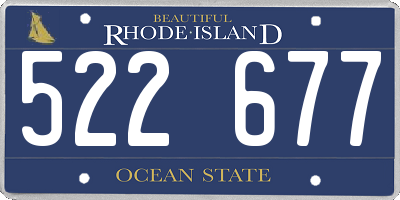 RI license plate 522677