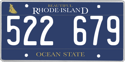 RI license plate 522679