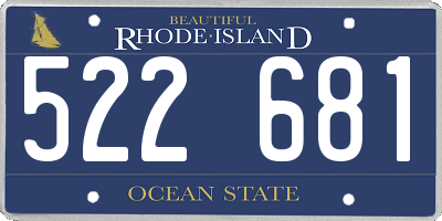 RI license plate 522681
