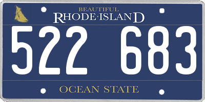 RI license plate 522683