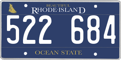 RI license plate 522684