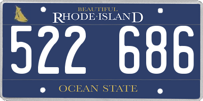 RI license plate 522686