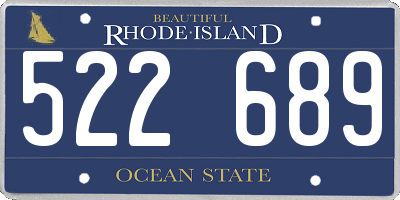 RI license plate 522689
