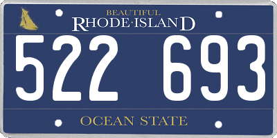 RI license plate 522693