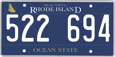 RI license plate 522694