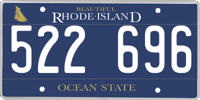 RI license plate 522696