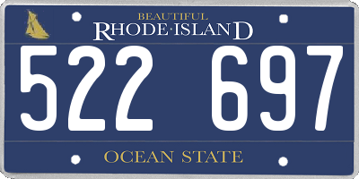 RI license plate 522697