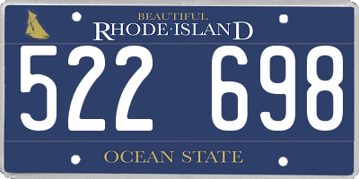 RI license plate 522698