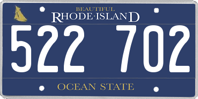 RI license plate 522702