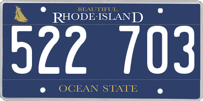 RI license plate 522703
