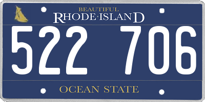 RI license plate 522706