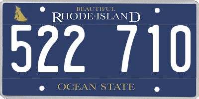 RI license plate 522710