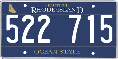RI license plate 522715