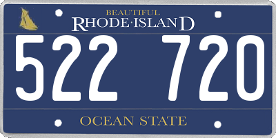 RI license plate 522720