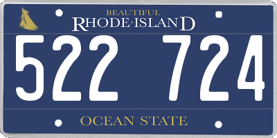 RI license plate 522724