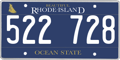 RI license plate 522728
