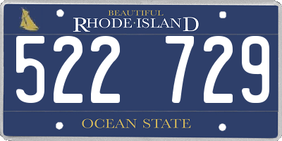 RI license plate 522729