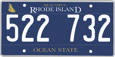 RI license plate 522732