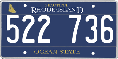 RI license plate 522736