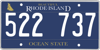 RI license plate 522737