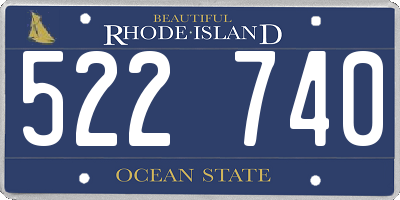 RI license plate 522740