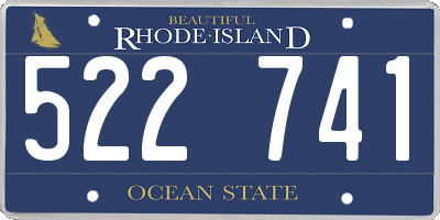 RI license plate 522741