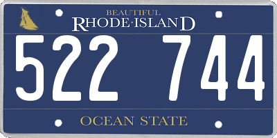 RI license plate 522744