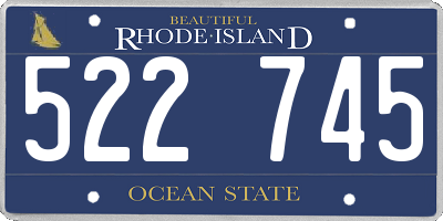 RI license plate 522745