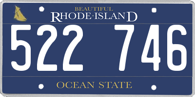 RI license plate 522746