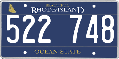 RI license plate 522748