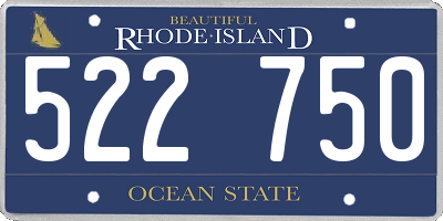 RI license plate 522750