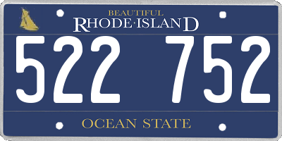 RI license plate 522752