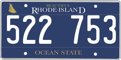 RI license plate 522753